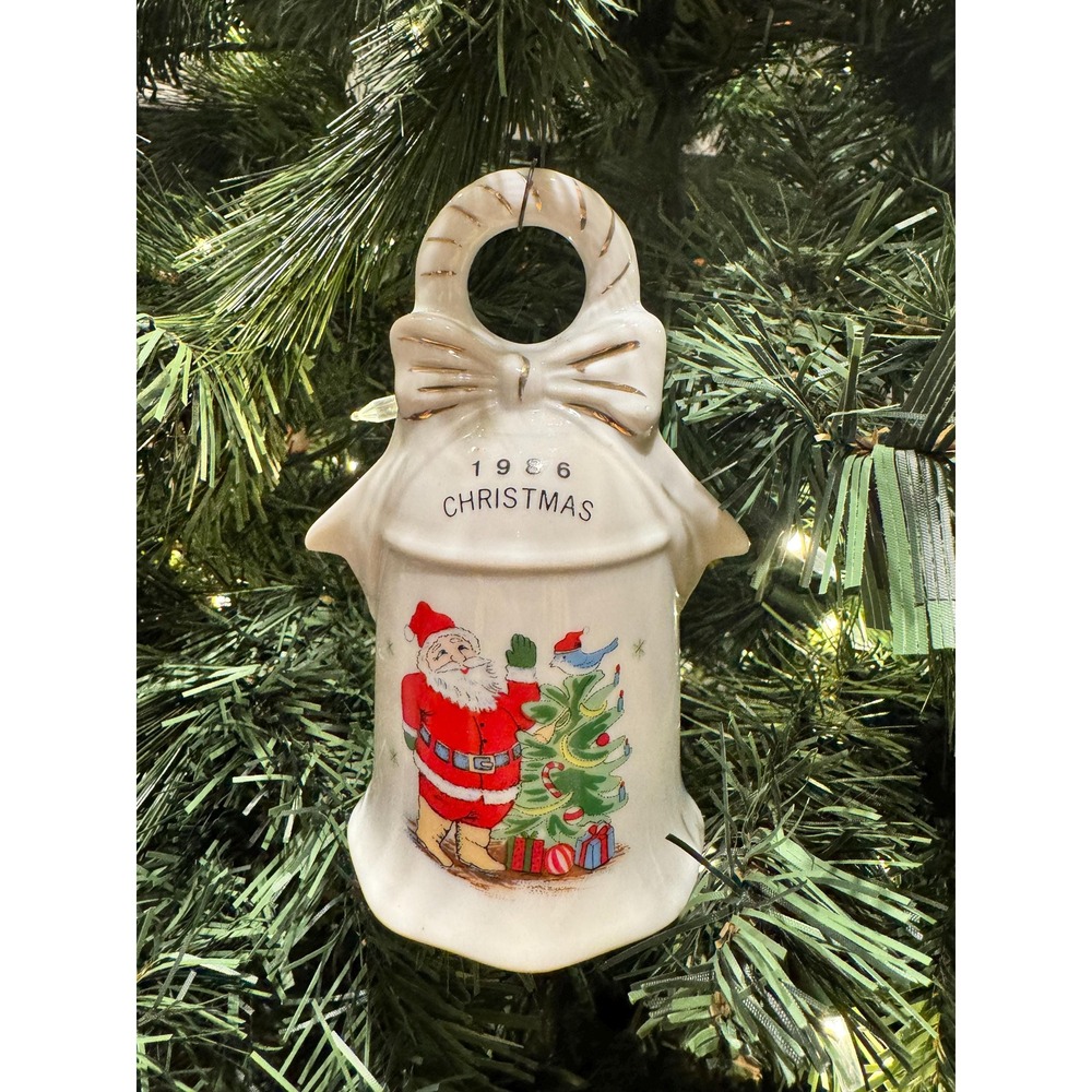 1986 Vintage Porcelain Bell Ornament